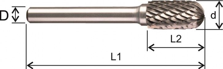 Solid Carbide Burr Form C Ø 6,00mm