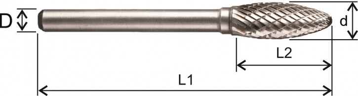 Hartmetall - Frässtift Form H Ø 12,00mm