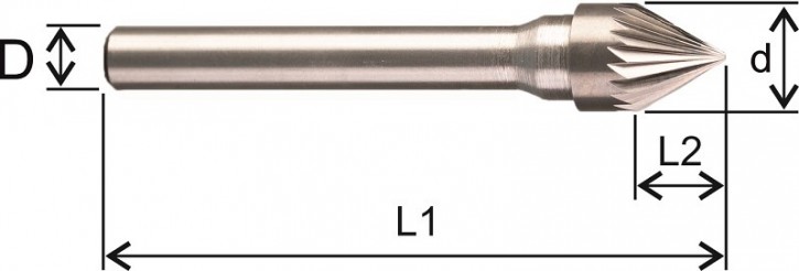 Hartmetall - Frässtift Form J Ø 6,00mm