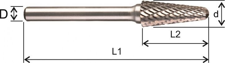 Hartmetall - Frässtift Form L Ø 6,00mm