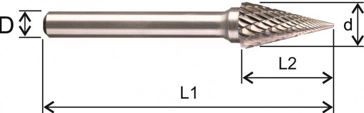 Hartmetall - Frässtift Form M Ø 12,00mm