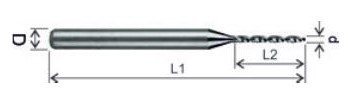 Tungsten Carbide Drill Ø 0,70mm (Steel Shank 3,00mm)