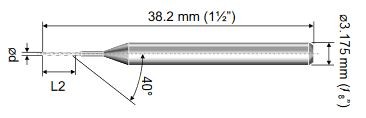 Solid Carbide Micro Drill Ø 0,25mm