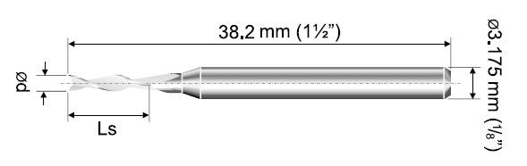VHM Fräser 2- Schneider TSF Ø 0,80mm
